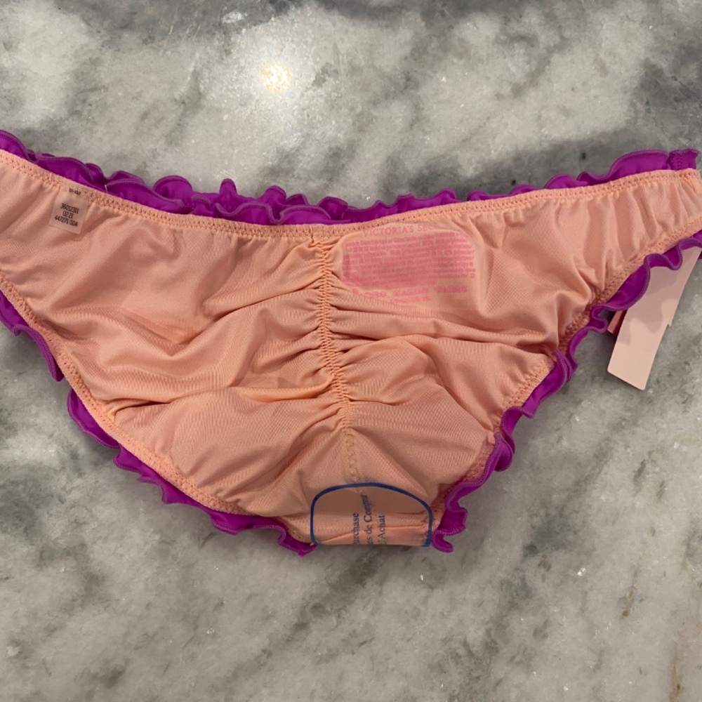 NO OFFERS FIRM PRICE Victoria's Secret Capri Ruffle Cheeky Swim Bikini Bottom - Picture 4 of 4